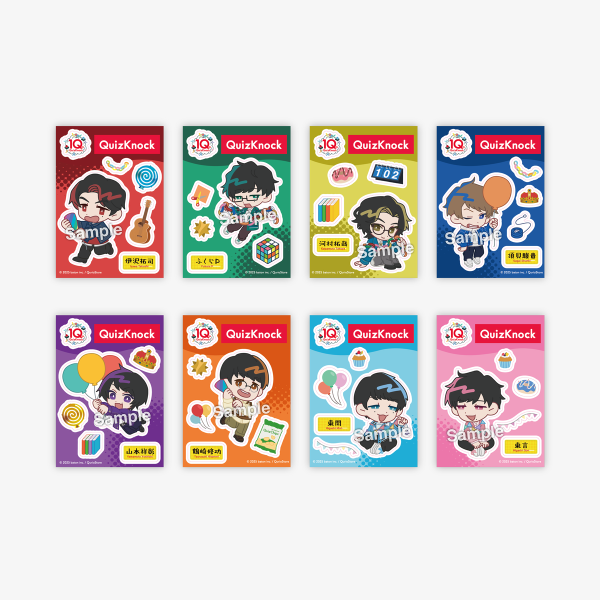 QuizKnock ステッカー中心グッズ詰め合わせ QuizKnock10周年 メンバーステッカーシート – QurioStore