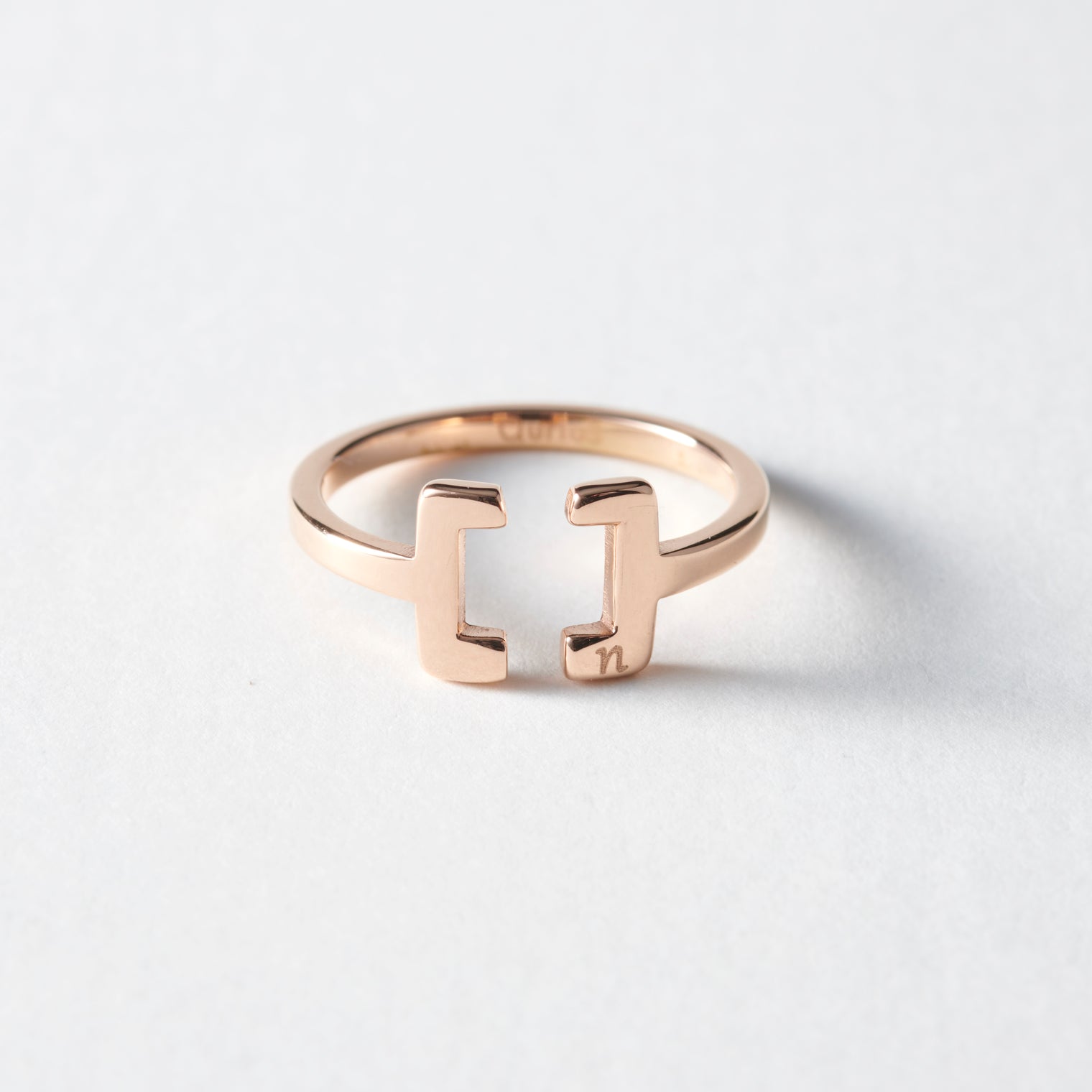 "Polymer" リング ピンクゴールド 化学 ポリマー 構造 記号 指輪 フリーサイズ - QurioStore QurioS