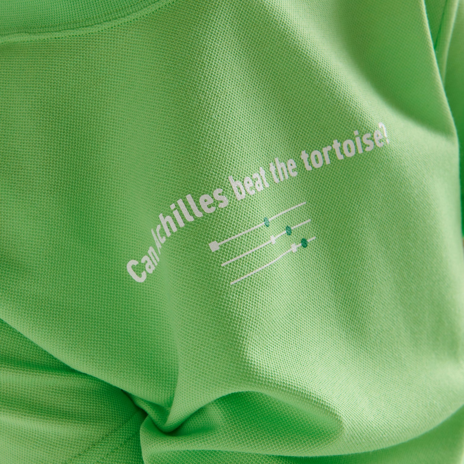 "追いついてみろ!" ドライ素材Tシャツ