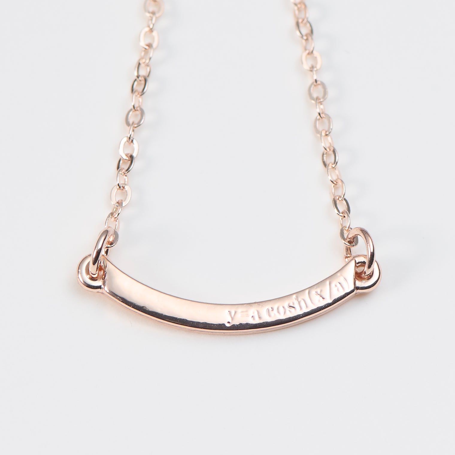 "Catenary" ネックレス ピンクゴールド 数学 カテナリー曲線 数式 - QurioStore QurioS