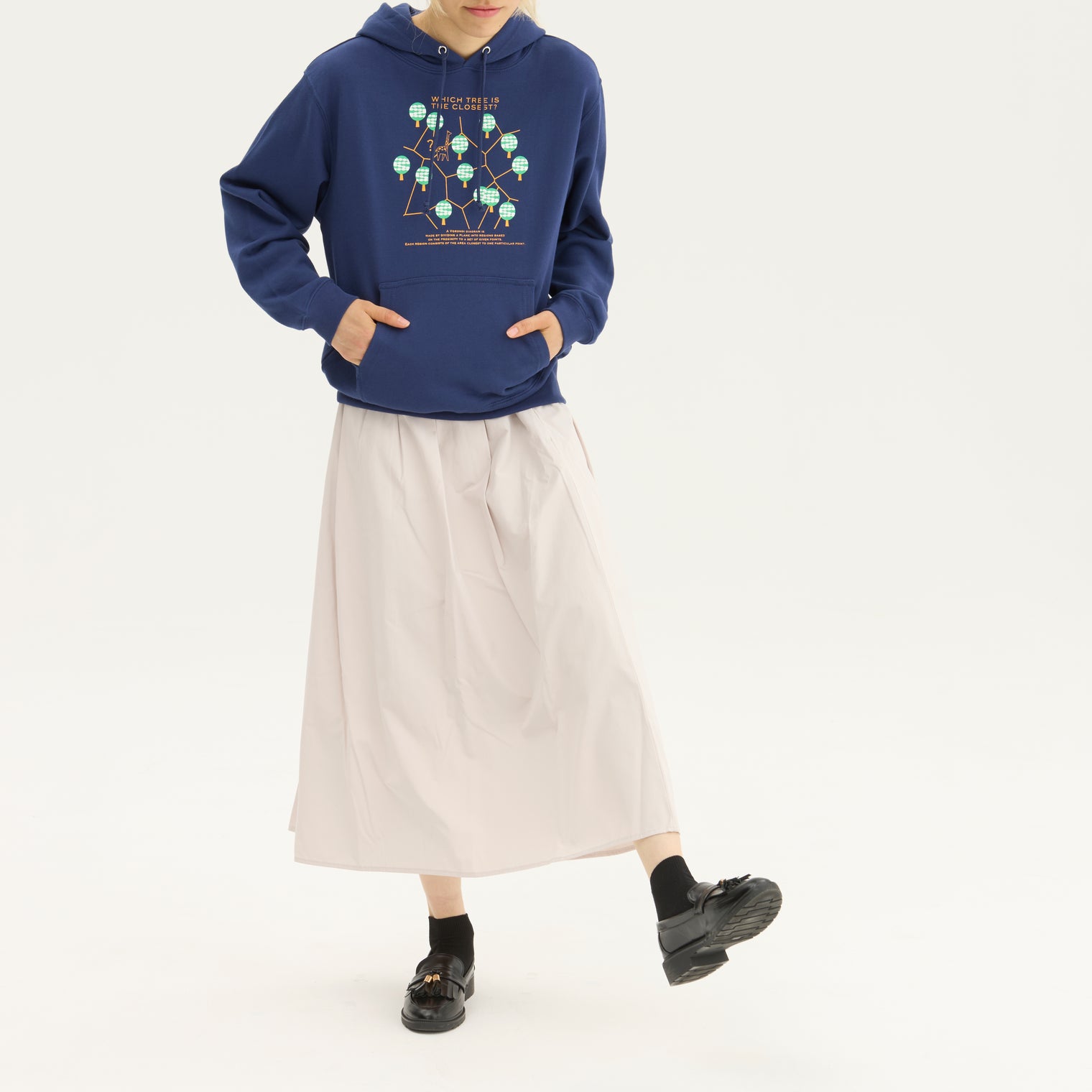 "ボロノイ図" パーカー オリーブ インディゴ 地図 網目 キリン レディース メンズ 人気 おしゃれ かわいい おすすめ 秋 冬 - QurioStore QurioS