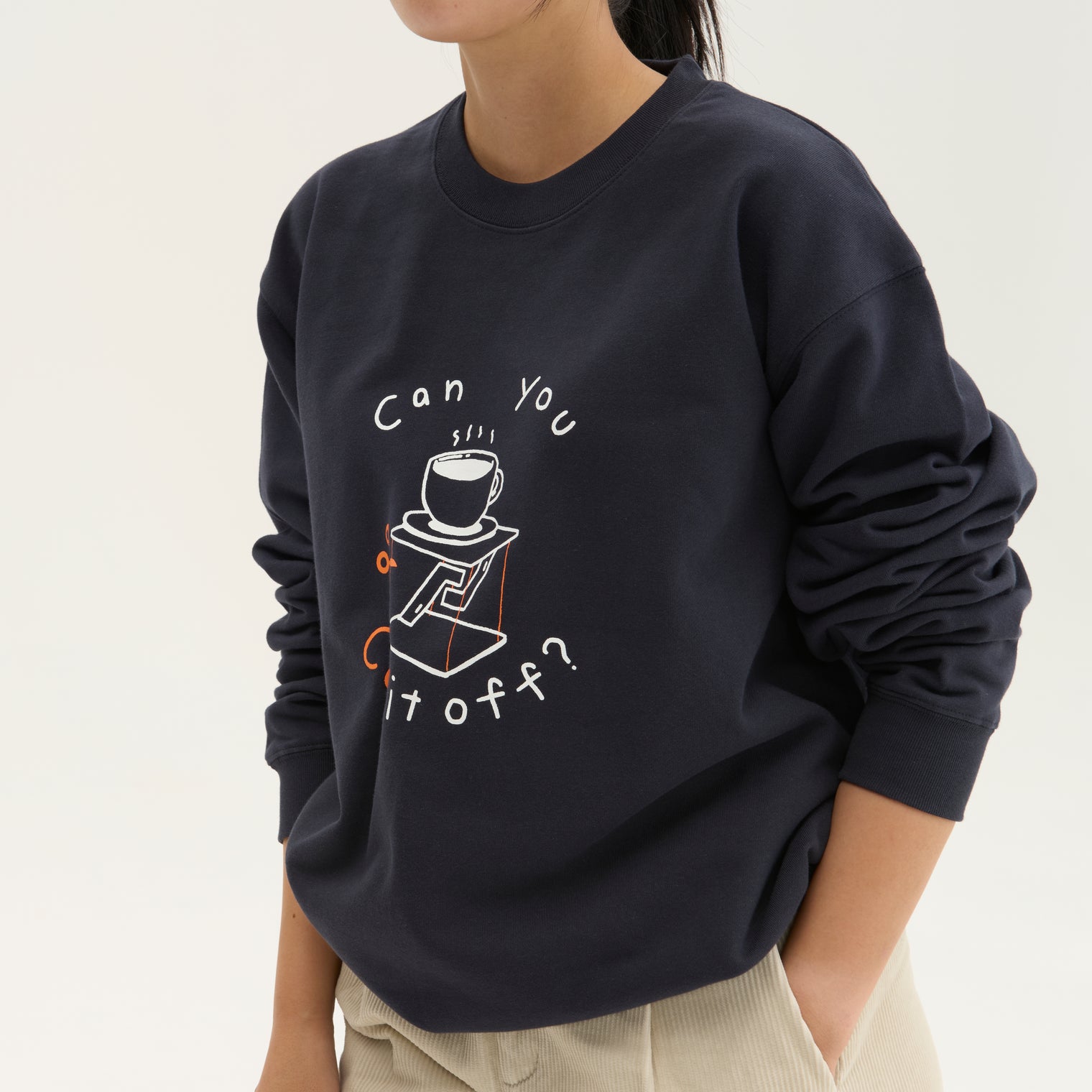 "テンセグリティ" スウェット バーガンディ アイボリー ネイビー 物理 力学 構造 トレーナー コーヒーカップ レディース メンズ 人気 おしゃれ かわいい おすすめ 秋 冬 - QurioStore QurioS