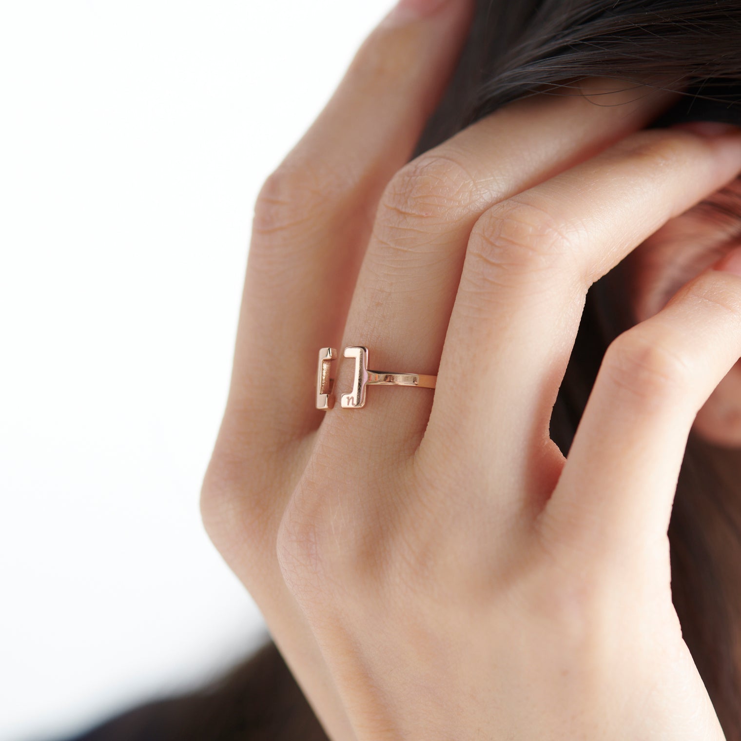 "Polymer" リング ピンクゴールド 化学 ポリマー 構造 記号 指輪 フリーサイズ - QurioStore QurioS