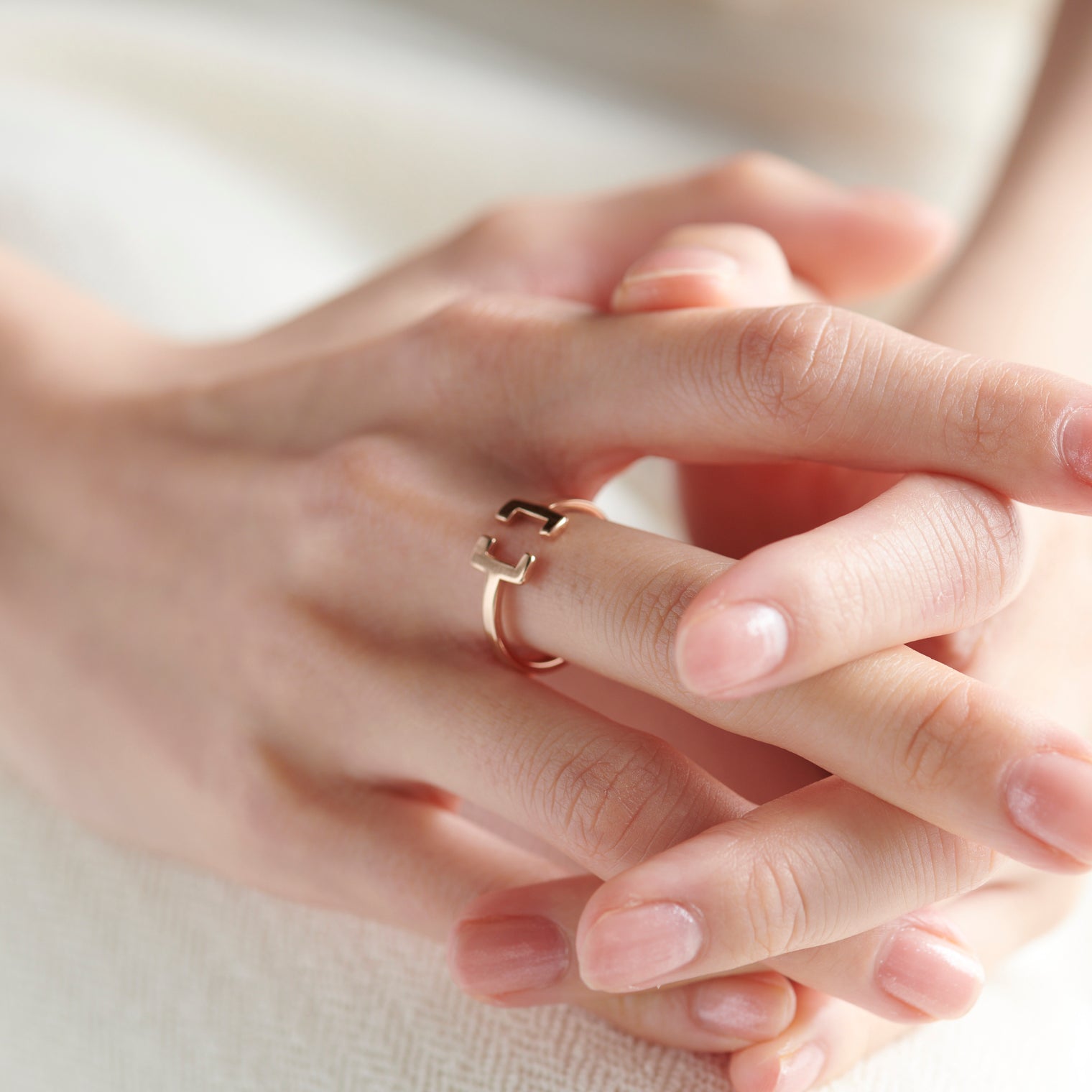 "Polymer" リング ピンクゴールド 化学 ポリマー 構造 記号 指輪 フリーサイズ - QurioStore QurioS