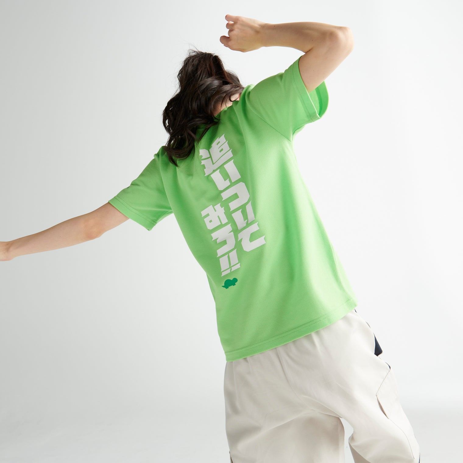 "追いついてみろ!" ドライ素材Tシャツ