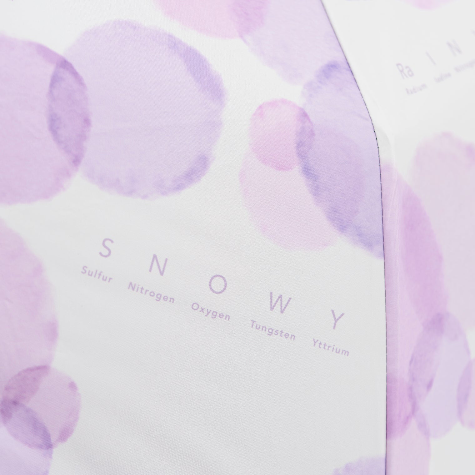 "元素" 折り畳み傘(UVカット・晴雨兼用) 水彩 ピンク 化学 英単語 天気 日傘 - QurioStore QurioS