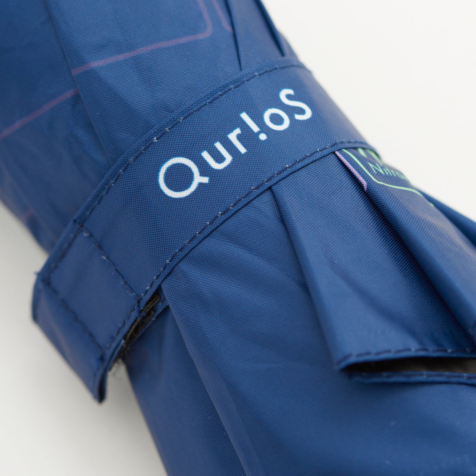 "元素" 折り畳み傘(UVカット・晴雨兼用) ネイビー ブルー 化学 周期表 英単語 天気 日傘 チェック - QurioStore QurioS