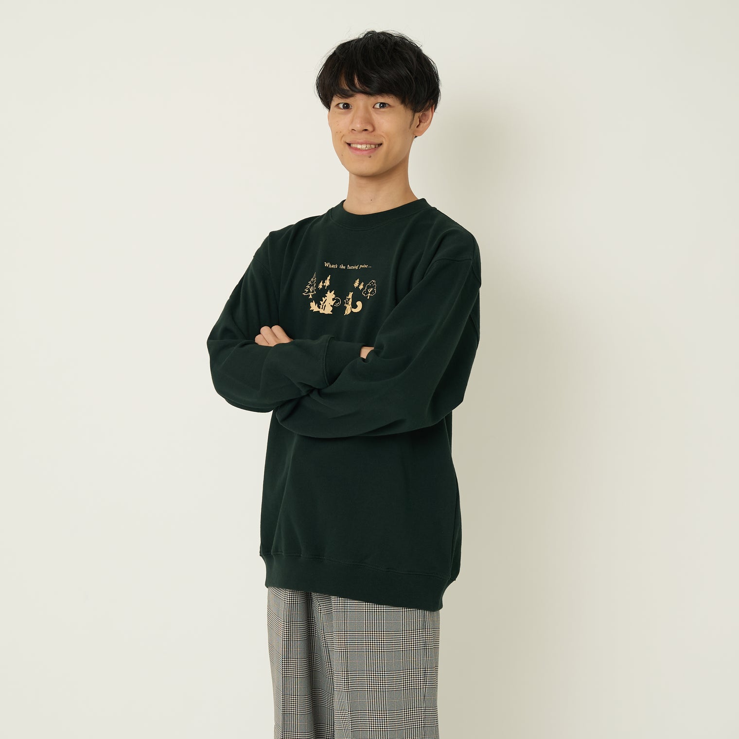 "ギザギザのくるみを食べるリス" 構文木スウェット (企画:東言) バーガンディ レッド グリーン ダークグレー 言語学 構文解析 QuizKnock クイズノック 秋冬 レディース メンズ 人気 おしゃれ 20代 30代 - QurioStore QurioS