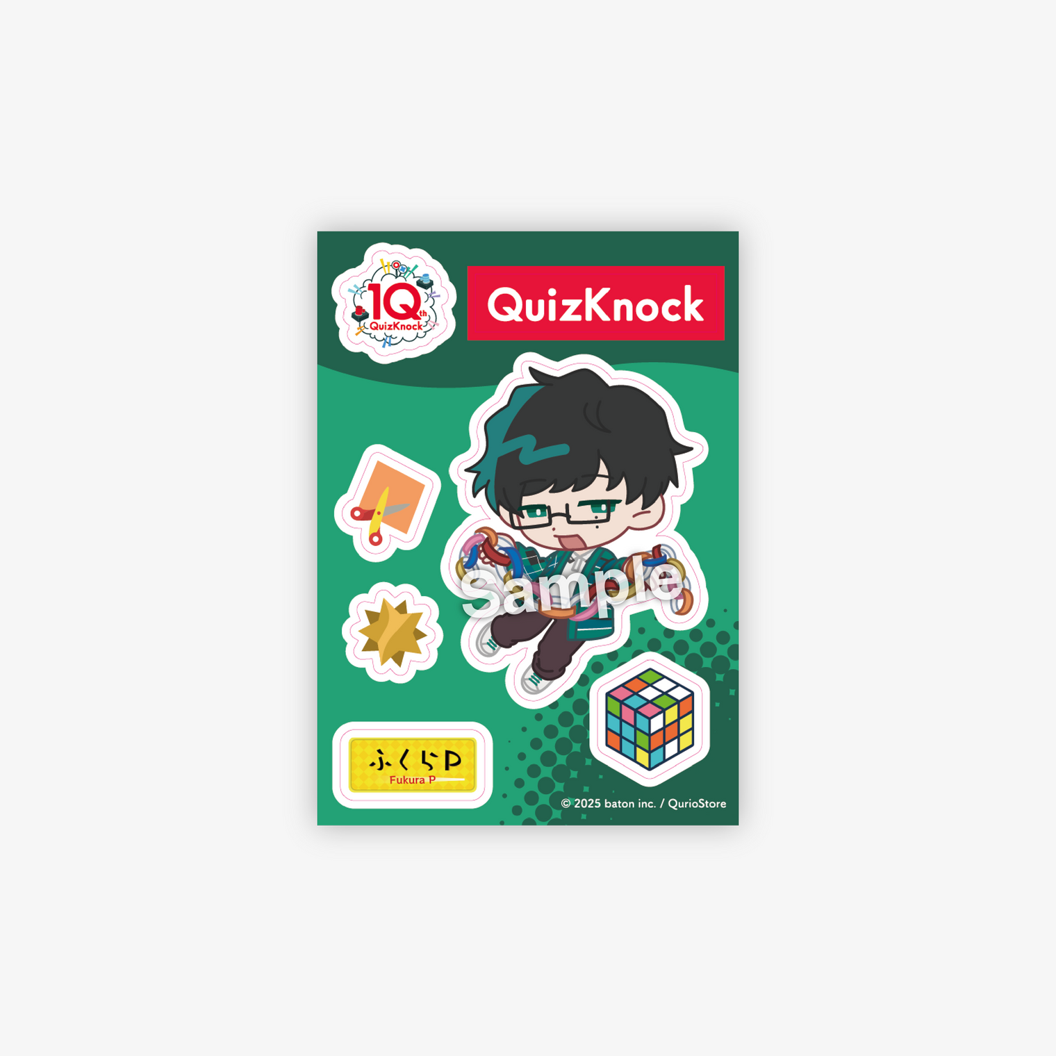 QuizKnock10周年 メンバーステッカーシート