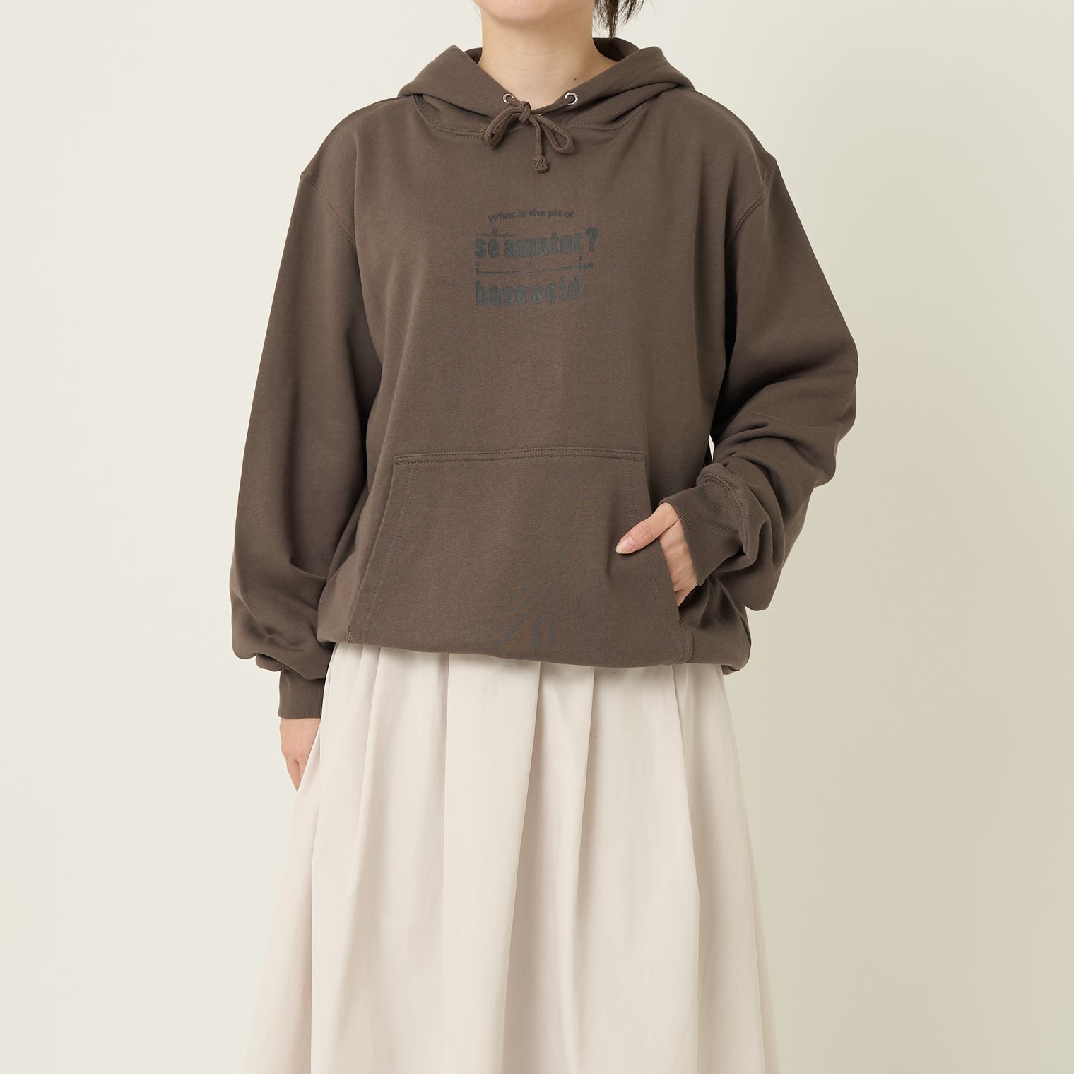 "pH" 謎解きパーカー バーガンディ チャコール 謎解き 化学 パーカー 海水 中性 酸性 秋冬 レディース メンズ 人気 おしゃれ 20代 30代 - QurioStore QurioS