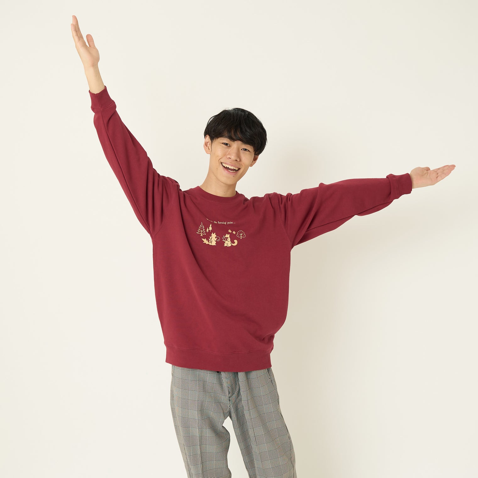 "ギザギザのくるみを食べるリス" 構文木スウェット (企画:東言) バーガンディ レッド グリーン ダークグレー 言語学 構文解析 QuizKnock クイズノック 秋冬 レディース メンズ 人気 おしゃれ 20代 30代 - QurioStore QurioS