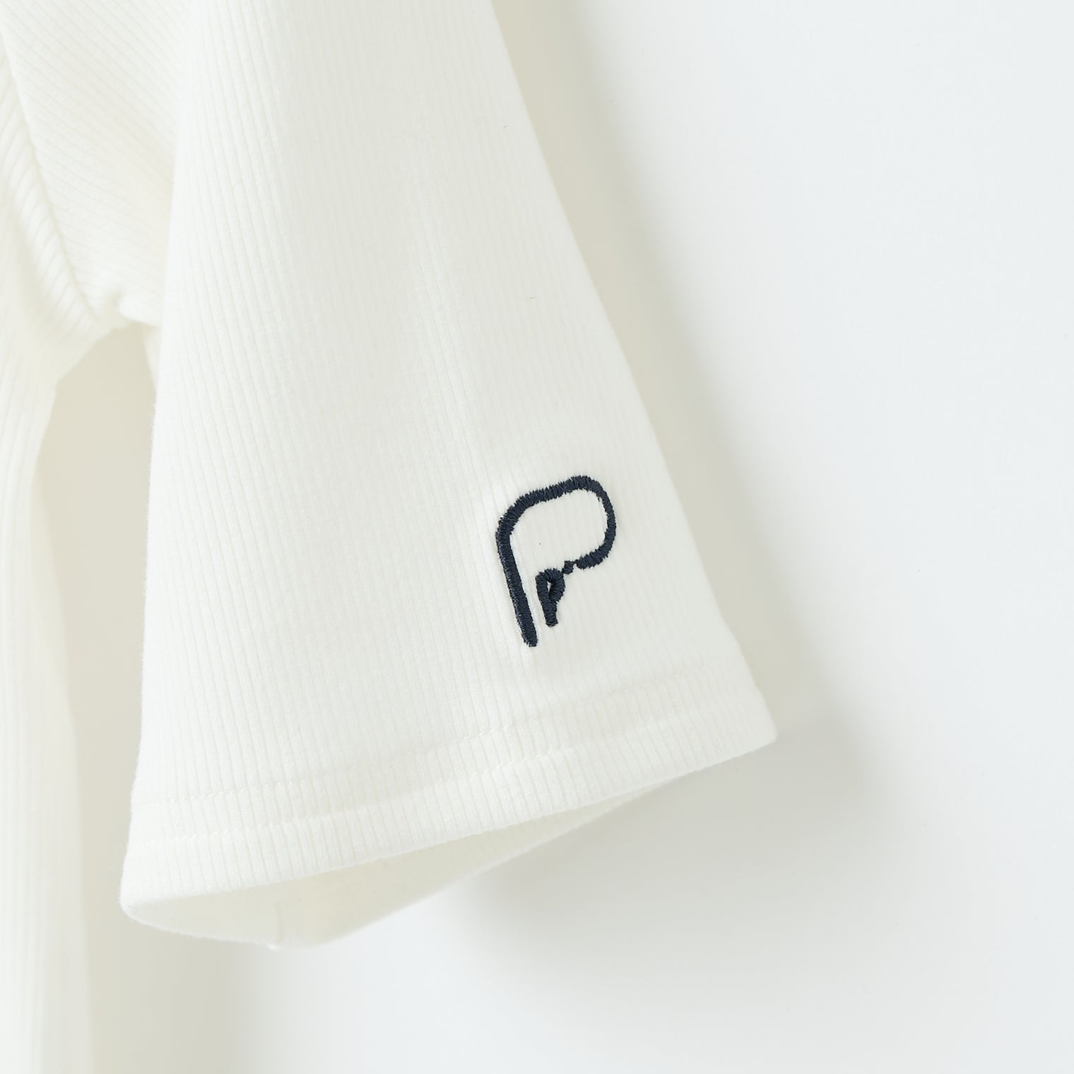 "点P" リブトップス アイボリー ホワイト 数学 問題 半袖 - QurioStore QurioS