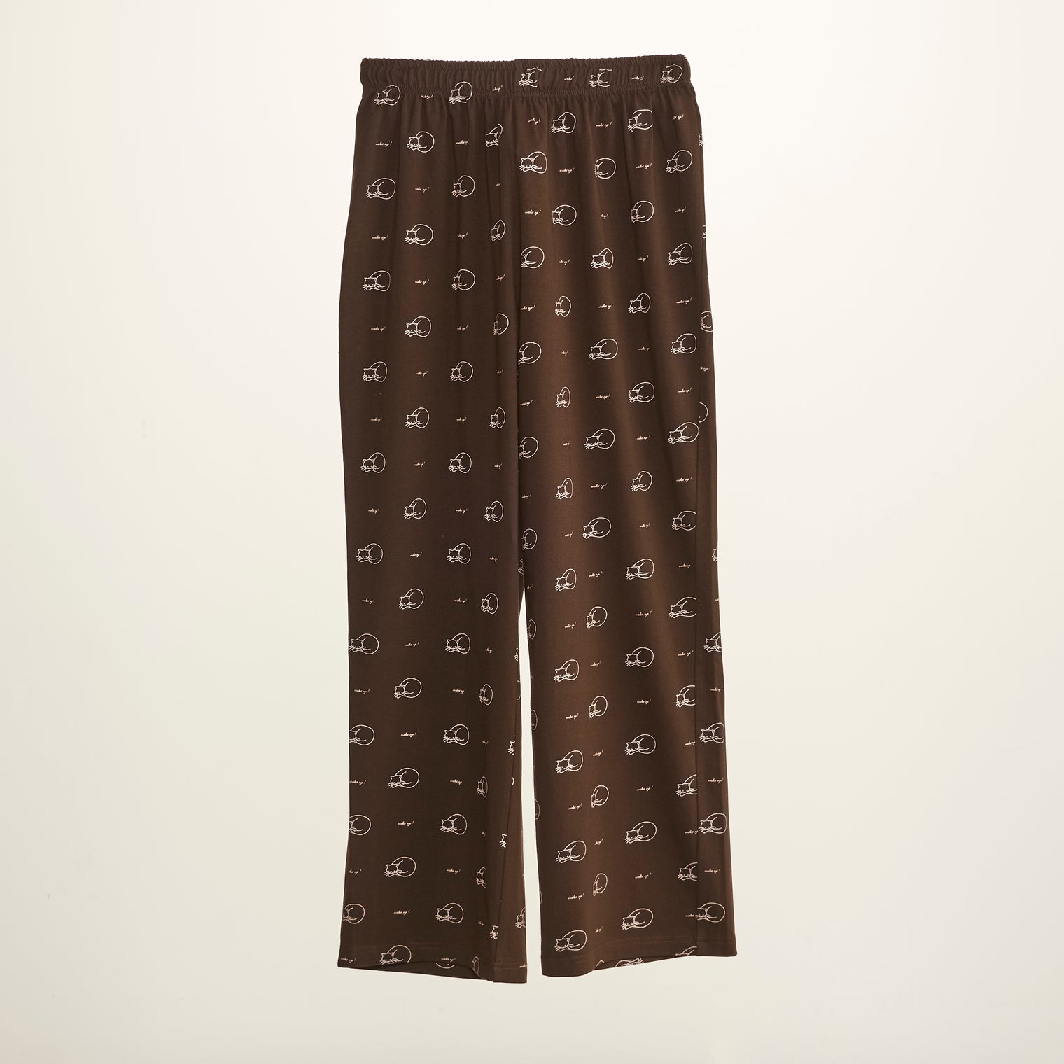 "シュレディンガーの猫" ルームウェア ネイビー ブラウン 量子力学 パシャマ 部屋着 上下セット ねこ ネコ レディース メンズ 人気 おしゃれ かわいい おすすめ 大人 ペア - QurioStore QurioS