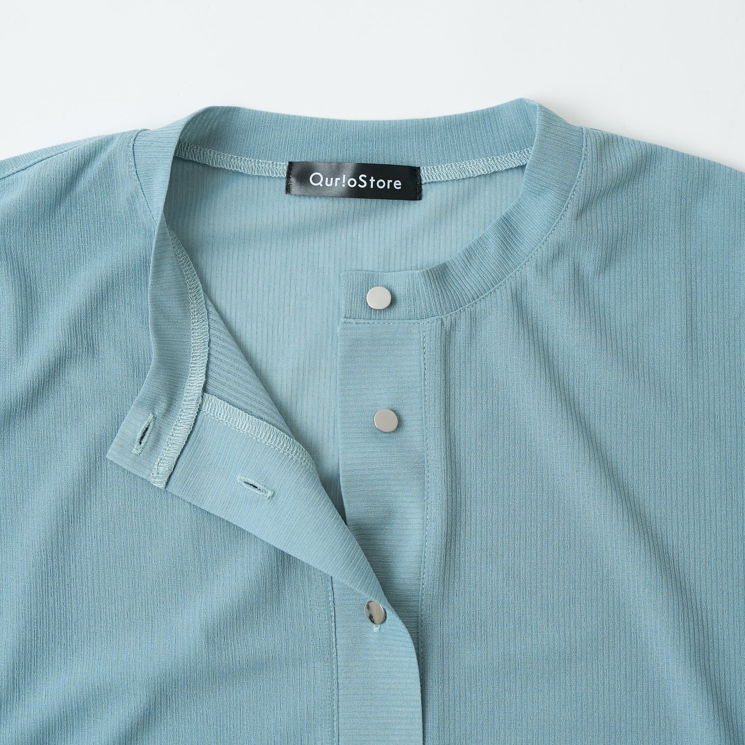 "点P" シアーカーディガン ライトブルー 数学 問題 冷房 寒暖差 羽織りもの きれいめ 春夏 - QurioStore QurioS