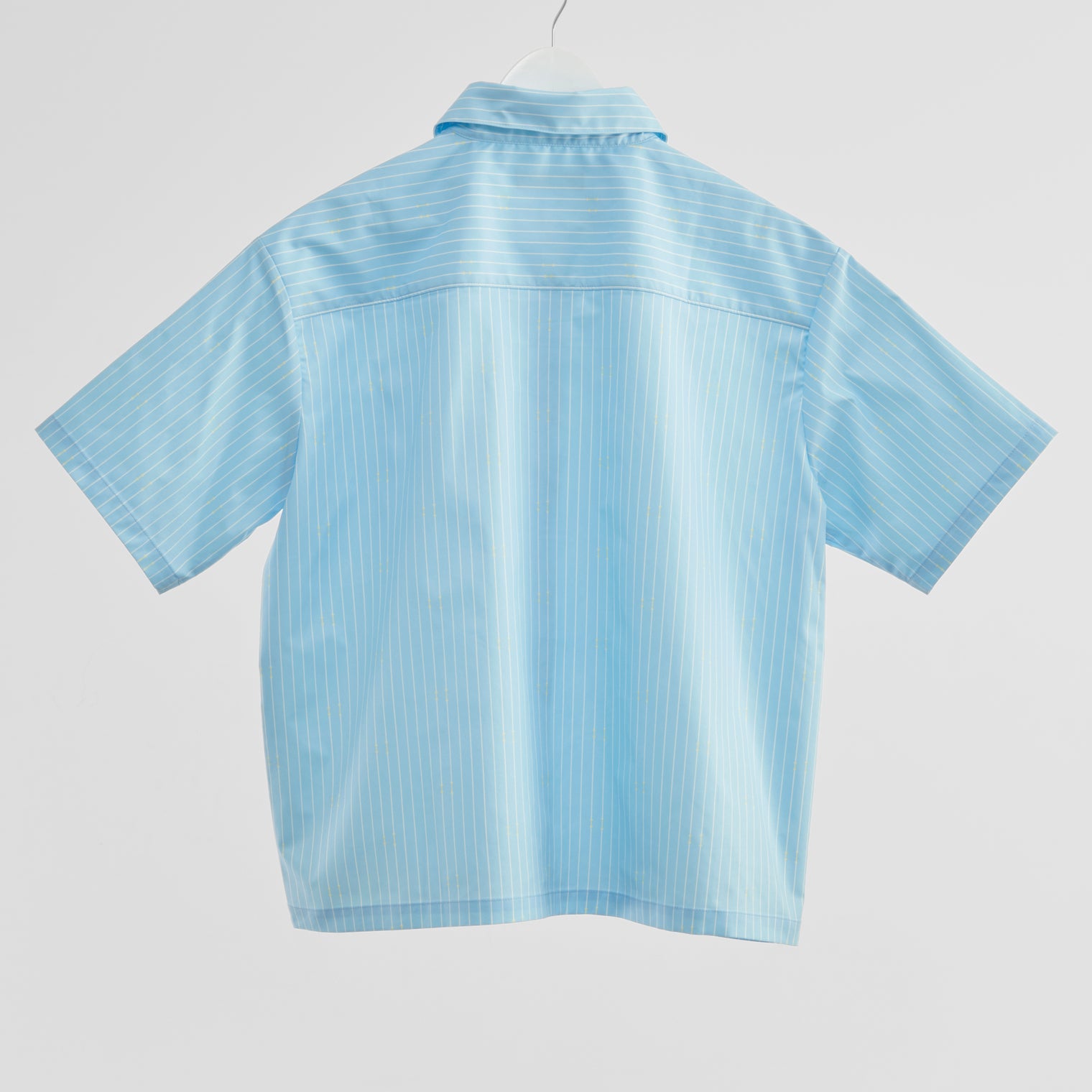 "ミュラー゠リヤー" ストライプシャツ ブルー 社会学 心理学 錯視 矢羽 - QurioStore QurioS