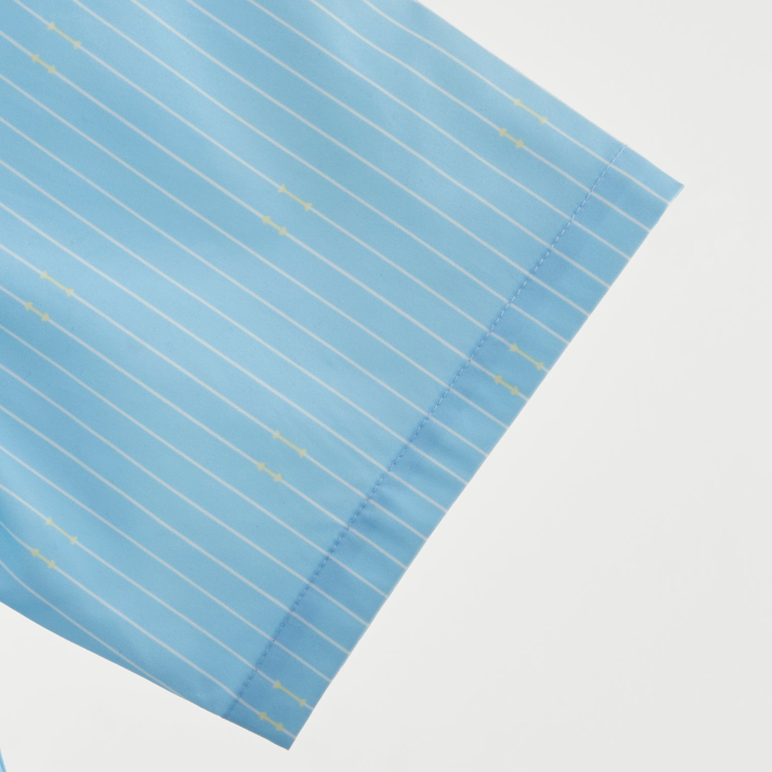 "ミュラー゠リヤー" ストライプシャツ ブルー 社会学 心理学 錯視 矢羽 - QurioStore QurioS