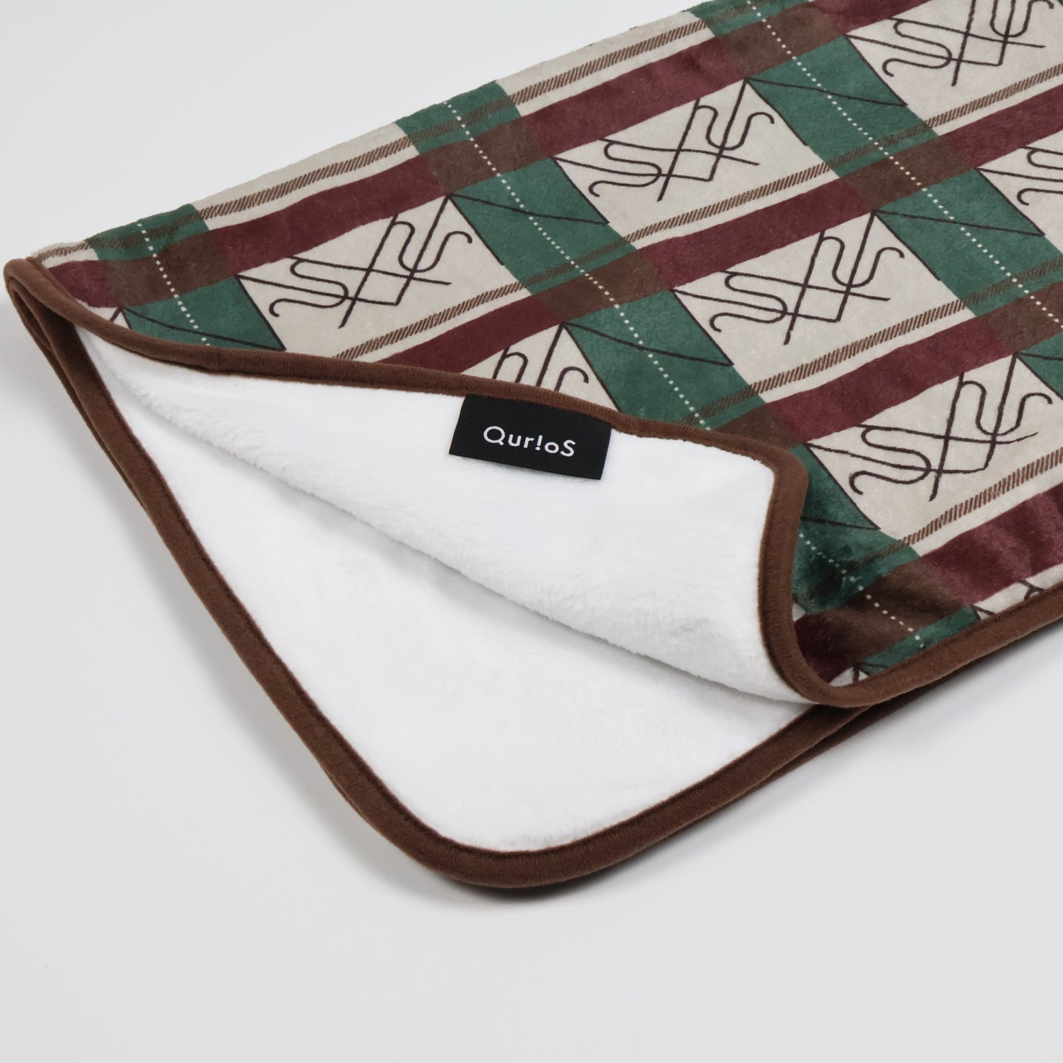 "ブラ'Nケット" ブランケット オレンジ ブラウン 量子力学 ブラケット記法 ひざ掛け チェック 学校 オフィス おしゃれ かわいい プレゼント - QurioStore QurioS