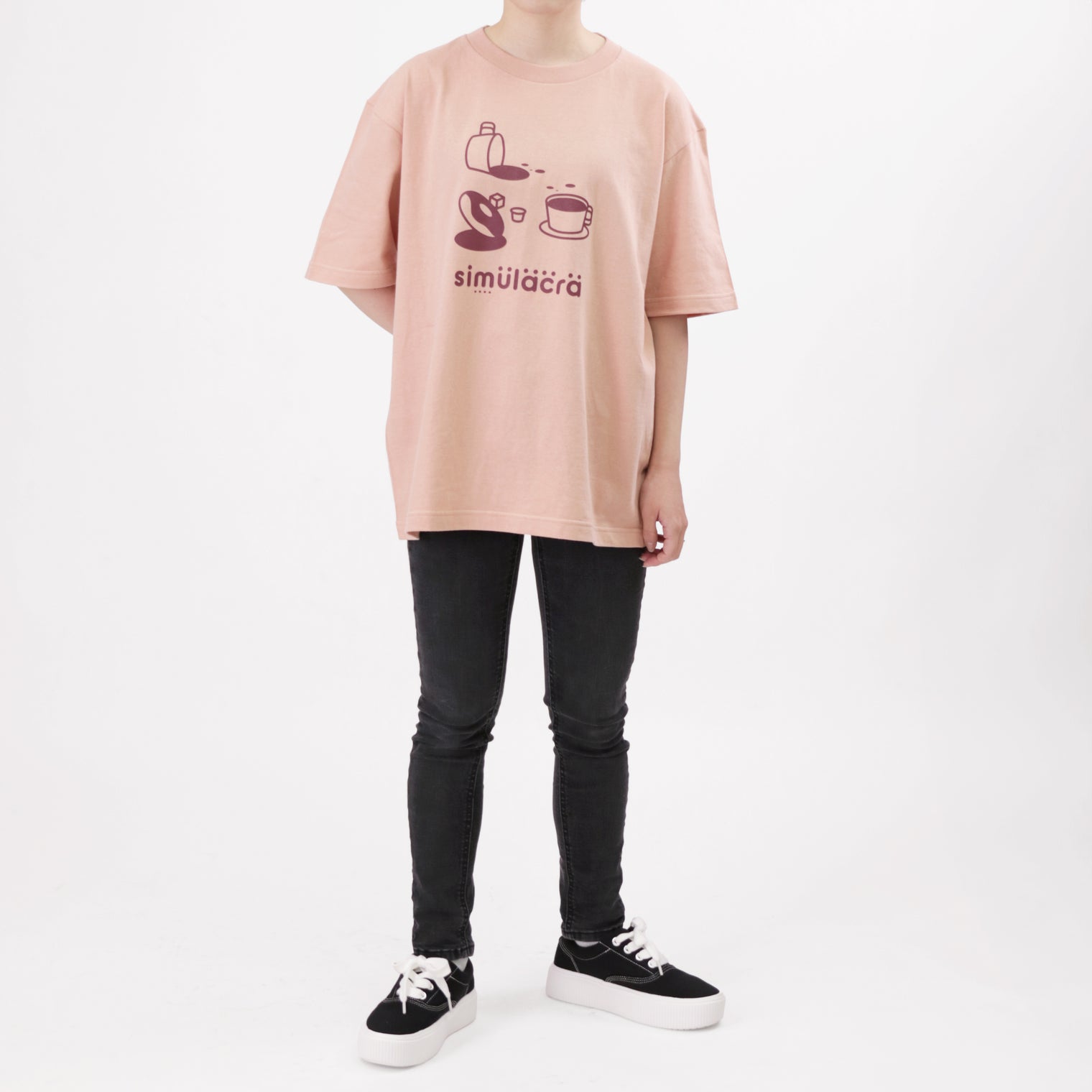 How many faces?" シミュラクラ現象Tシャツ ダスティピンク 心理学 認知科学 マグカップ ドーナツ レディース メンズ 人気 おしゃれ 20代 30代 - QurioStore QurioS