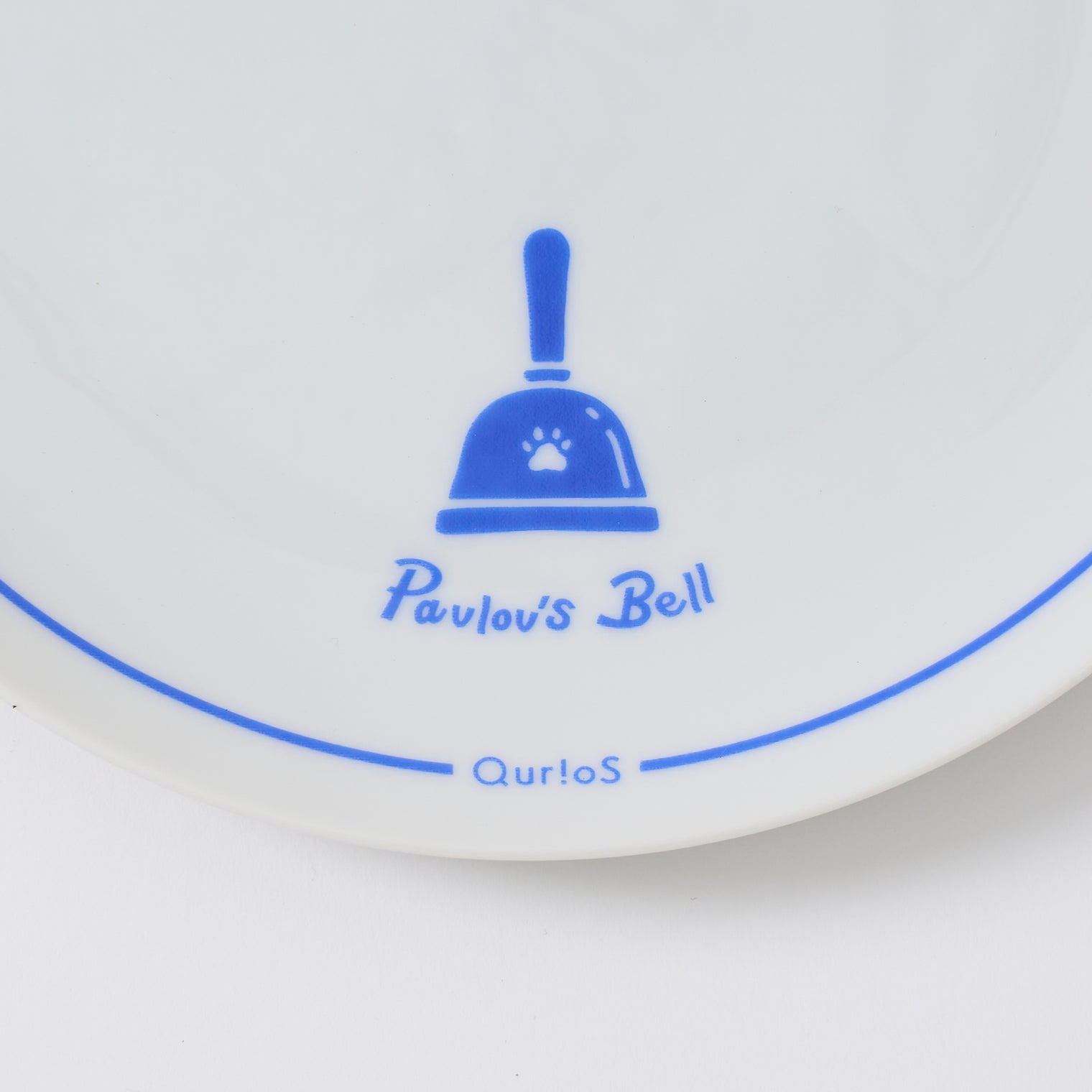 "Pavlov’s Bell" おいしい予感プレート レッド ブルー 生理学 プレート 犬 ベル パブロフ 食器 平皿 - QurioStore QurioS