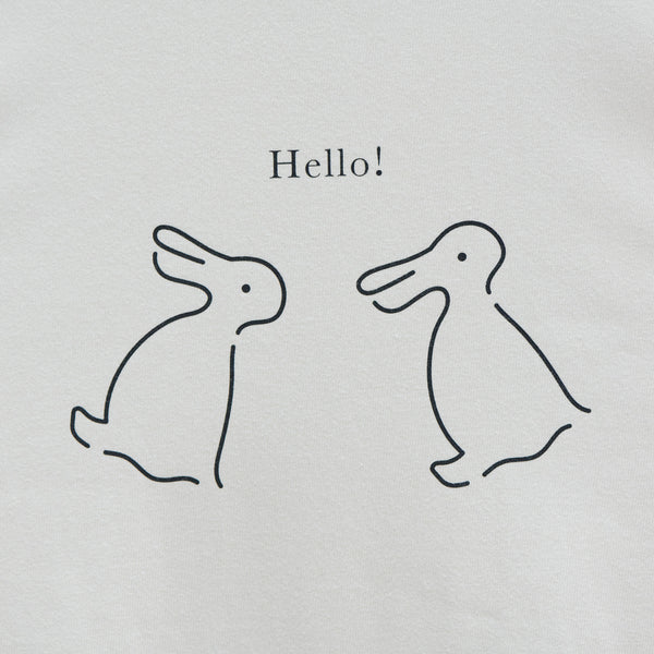 "Same?" Tシャツ ライトベージュ 哲学 多義図形 錯視 ウサギ アヒル - QurioStore QurioS