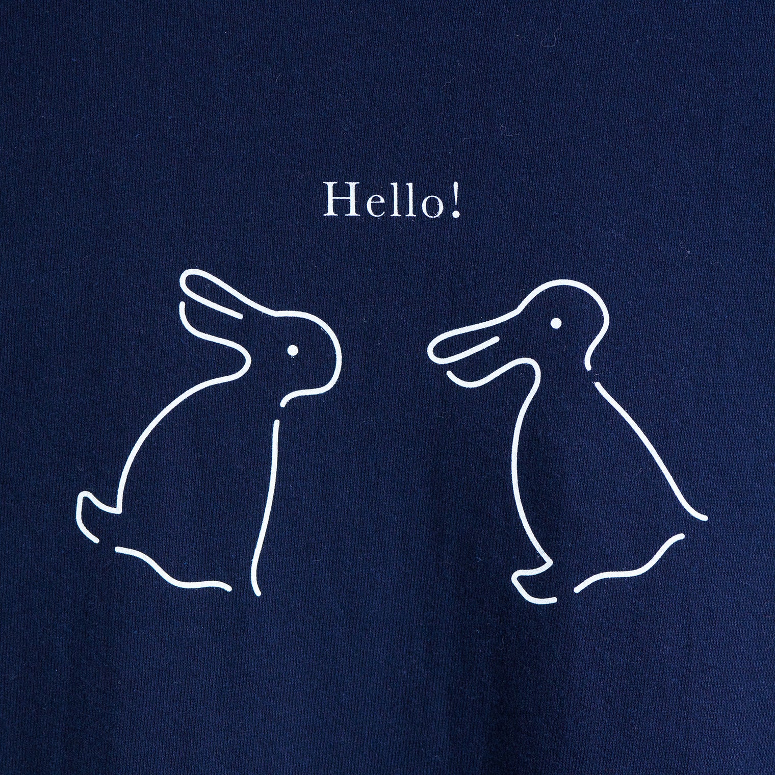 "Same?" Tシャツ ネイビー 哲学 多義図形 錯視 ウサギ アヒル - QurioStore QurioS