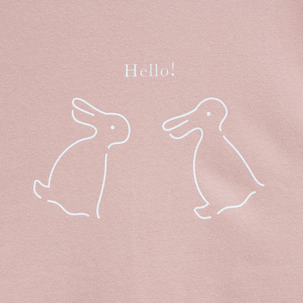 "Same?" Tシャツ ダスティピンク 哲学 多義図形 錯視 ウサギ アヒル - QurioStore QurioS