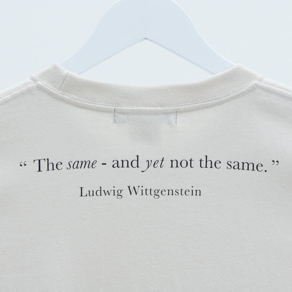 "Same?" Tシャツ ライトベージュ 哲学 多義図形 錯視 ウサギ アヒル - QurioStore QurioS