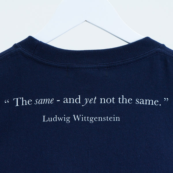 "Same?" Tシャツ ネイビー 哲学 多義図形 錯視 ウサギ アヒル - QurioStore QurioS