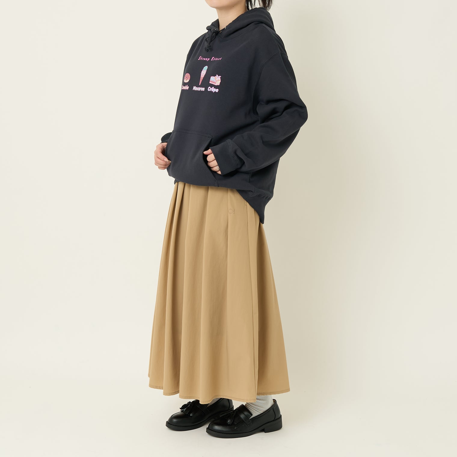 "Stroop effect" パーカー(企画:東問) ライトブルー ネイビー グレー アイボリー ブラック 心理学 ネットミーム マリン 海の生き物 スイーツ たこ マンボウ アンモナイト QuizKnock クイズノック 秋冬 レディース メンズ 人気 おしゃれ 20代 30代 - QurioStore QurioS