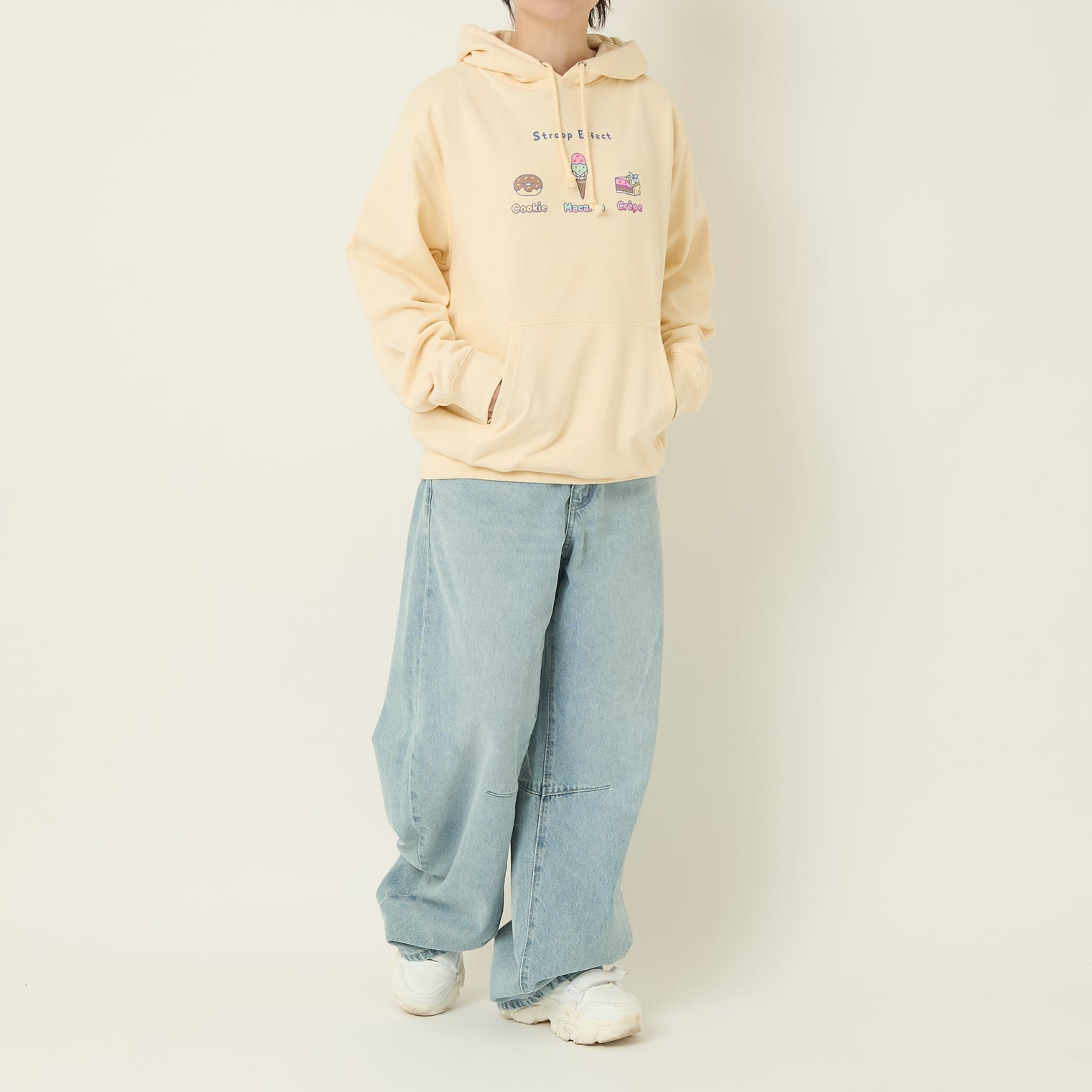 "Stroop effect" パーカー(企画:東問) ライトブルー ネイビー グレー アイボリー ブラック 心理学 ネットミーム マリン 海の生き物 スイーツ たこ マンボウ アンモナイト QuizKnock クイズノック 秋冬 レディース メンズ 人気 おしゃれ 20代 30代 - QurioStore QurioS