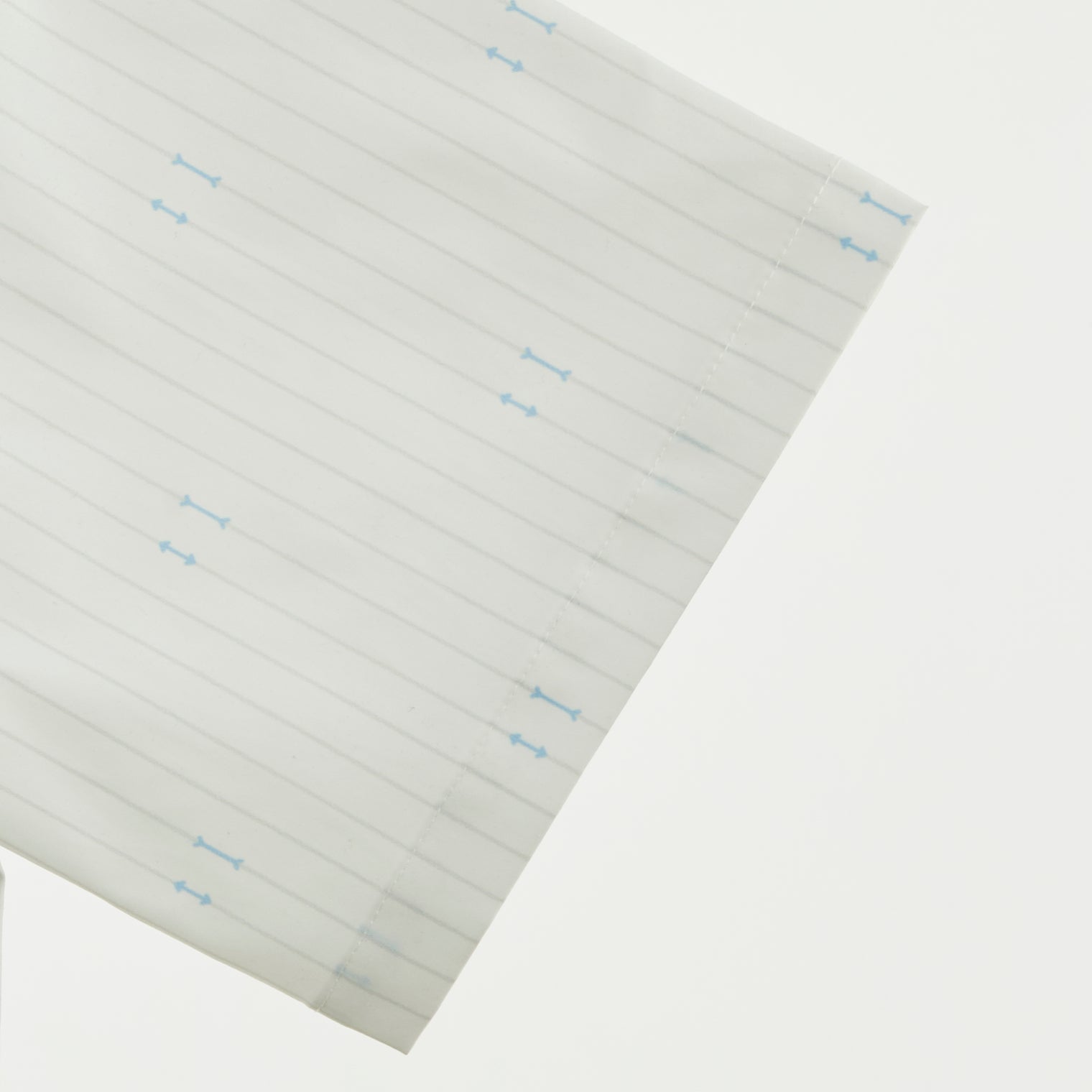 "ミュラー゠リヤー" ストライプシャツ ホワイト 社会学 心理学 錯視 矢羽 - QurioStore QurioS