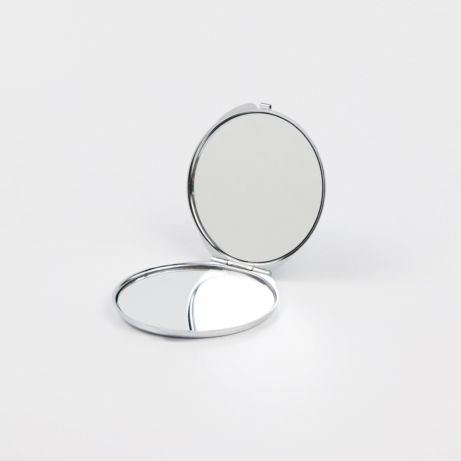 "汝自身を知れ" ミラー ブルー ペールピンク 哲学 ソクラテス 拡大鏡 コンパクト 自分の無知を自覚せよ - QurioStore QurioS