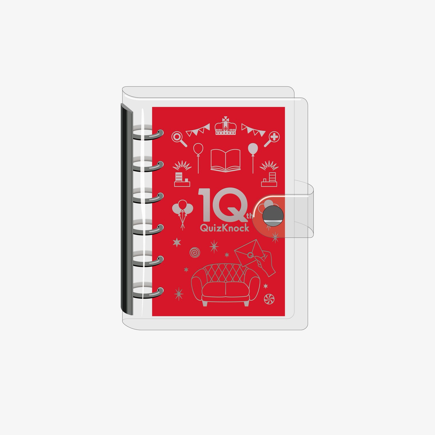 QuizKnock10周年 カスタム手帳 レッド クイズ ポケットノート ノート マップ クイズノック グッズ - QurioStore QuizKnock