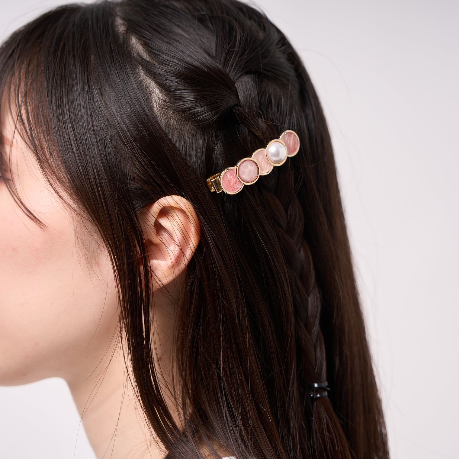 "Cycloid" ヘアクリップ ピンク ブラウン ブルー 数学 物理 サイクロイド曲線 ヘアアクセサリー バレッタ かわいい おしゃれ おすすめ 仕事 アレンジ - QurioStore QurioS
