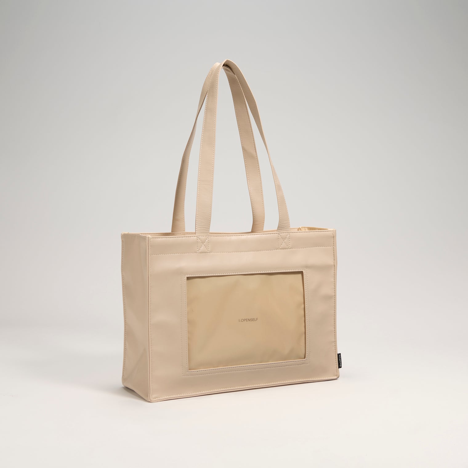 "ジョハリの窓Ⅰ" バッグ ブラウン アイボリー 心理学 痛バッグ トートバッグ メンズ レディース 制服 通勤 オフィス おしゃれ - QurioStore QurioS