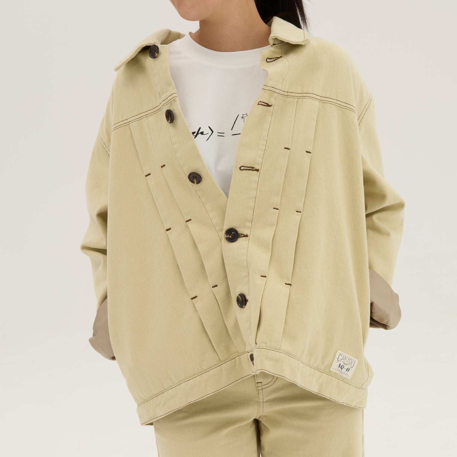 "Delta Q" ジャケット ブラウン アイボリー 熱力学 断熱 レディース メンズ 人気 おしゃれ カジュアル 秋 冬 - QurioStore QurioS