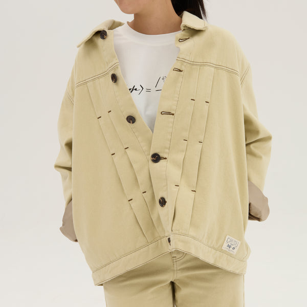 "Delta Q" ジャケット ブラウン アイボリー 熱力学 断熱 レディース メンズ 人気 おしゃれ カジュアル 秋 冬 - QurioStore QurioS