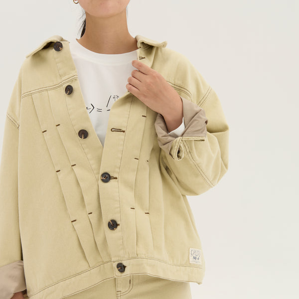 "Delta Q" ジャケット ブラウン アイボリー 熱力学 断熱 レディース メンズ 人気 おしゃれ カジュアル 秋 冬 - QurioStore QurioS