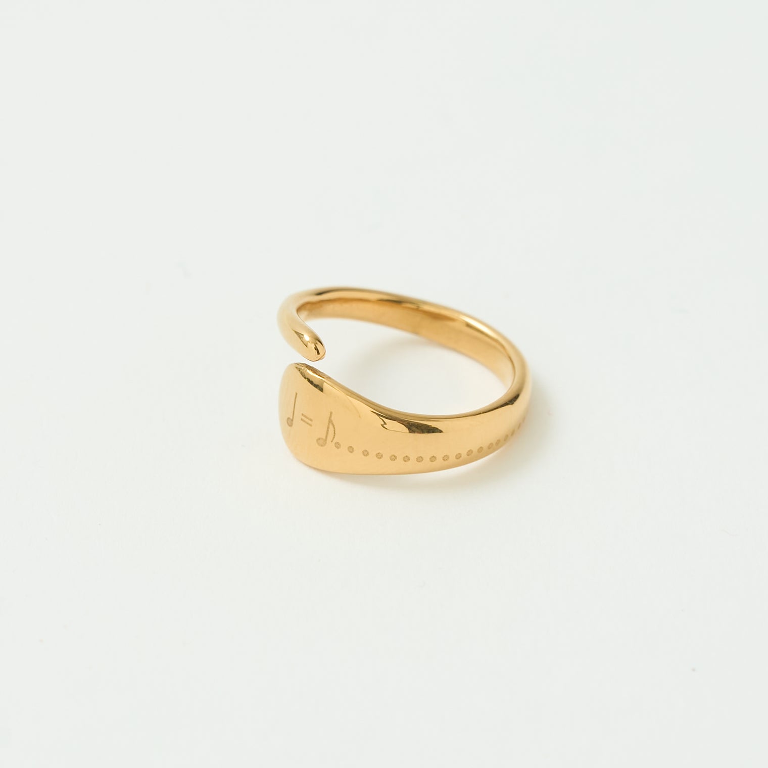 "無限付点" 音符リング シルバー ゴールド 音楽 数学 リング 付点 四分音符 八分音符 レディース メンズ 人気 おしゃれ 20代 30代 - QurioStore QurioS