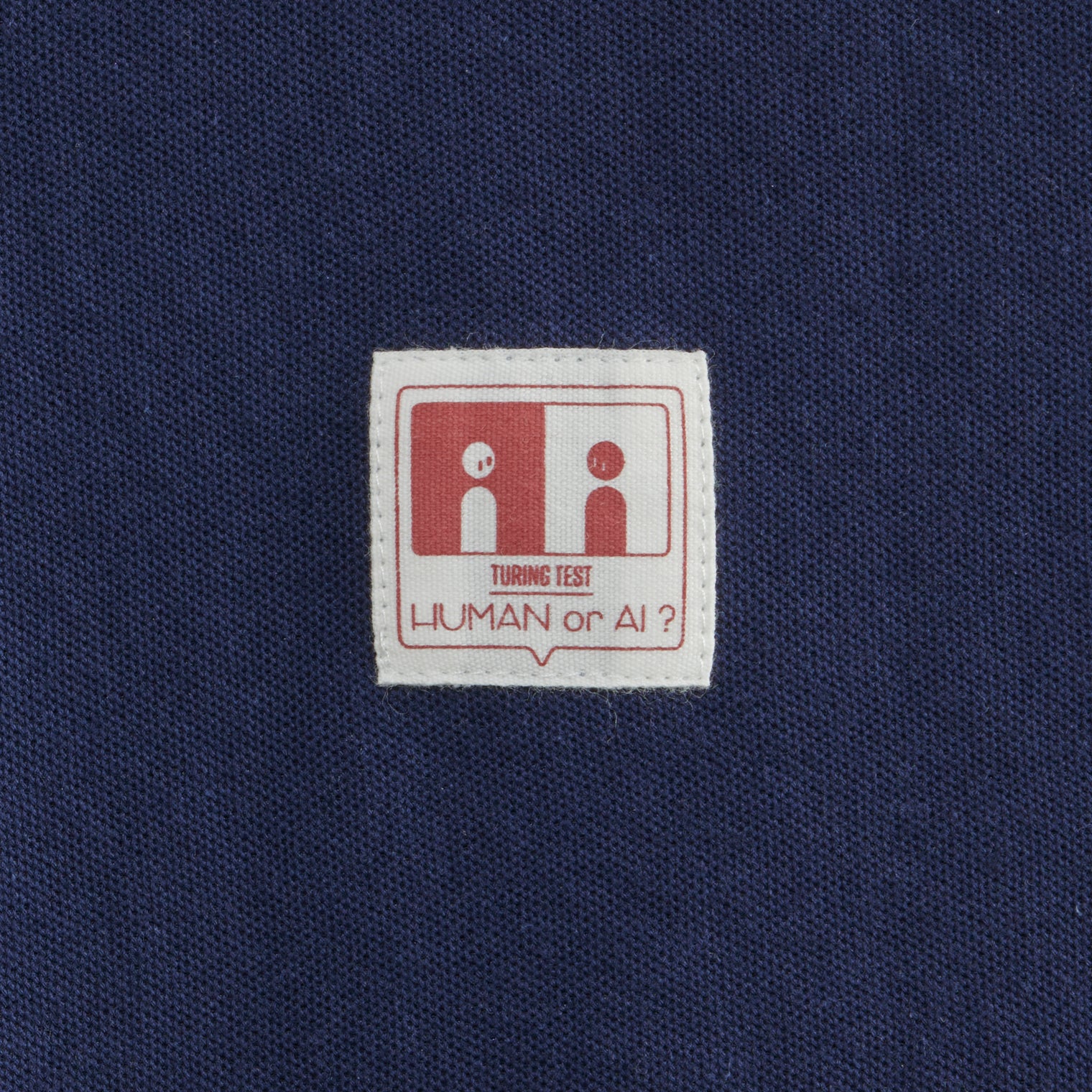 "チューリング・テスト" ポロシャツ アイボリー ネイビー 謎解き AI ドロップショルダー オーバーサイズ レディース メンズ 人気 おしゃれ 20代 30代 通勤 オフィス - QurioStore QurioS