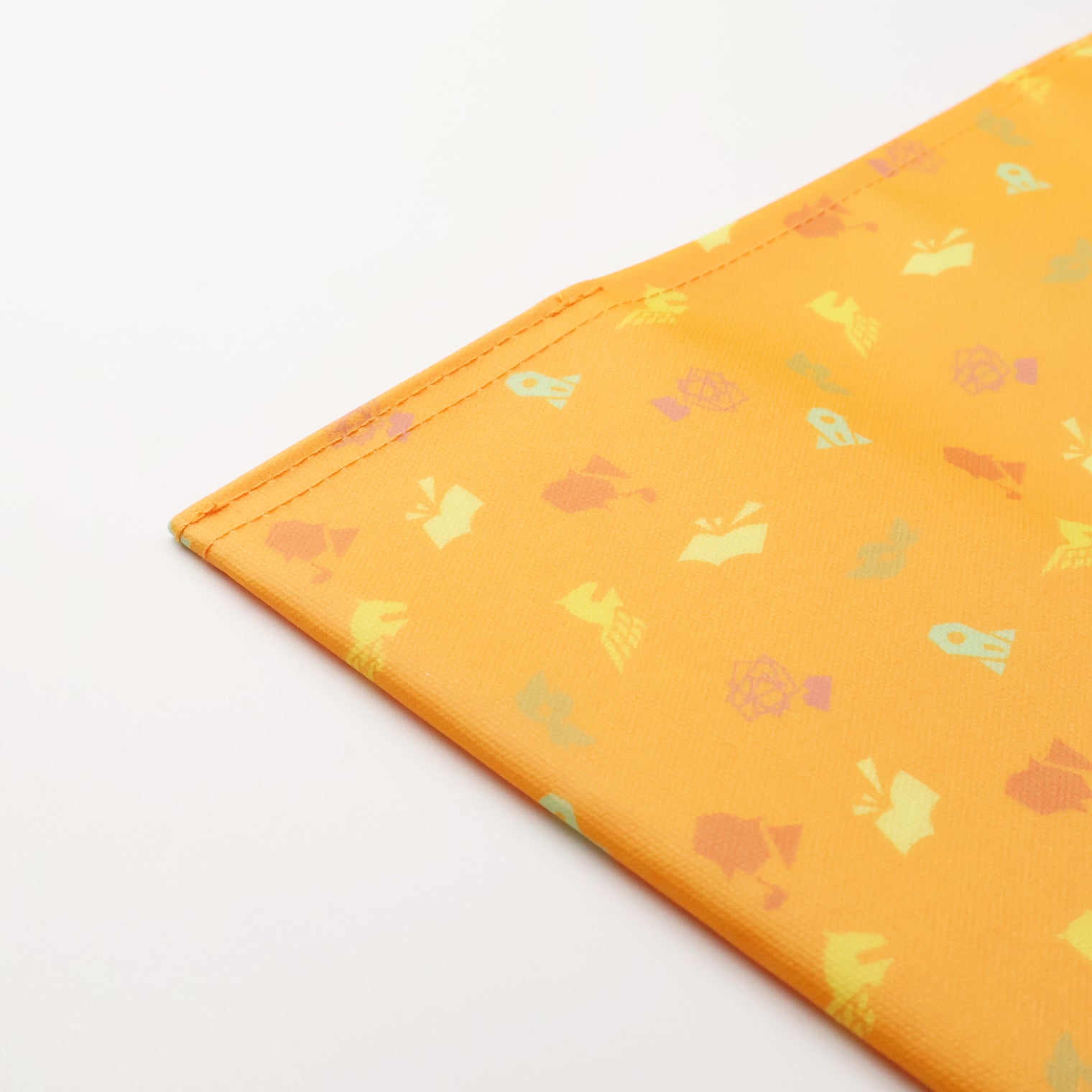 "読みもの" ブックカバー ネイビー イエロー 文学 小説 文庫本 PVC加工 汚れにくい おしゃれ 布 - QurioStore QurioS