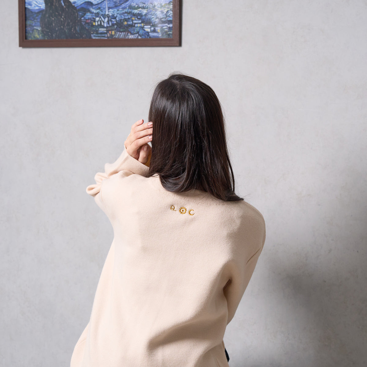 "といえば誰?" ニットカーディガン レッド グレー アイボリー ブラウン 美術 絵画 カーディガン ゴッホ モネ クイズノック グッズ レディース メンズ 人気 おしゃれ 20代 30代 - QurioStore QurioS