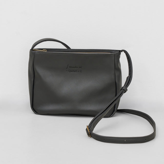 "QurioS" 積分ショルダーバッグ ブラック ブラウン 数学 解析学 ショルダーバッグ 積分 レザー 合皮 カバン レディース メンズ お出かけ 旅行 人気 おしゃれ 20代 30代 - QurioStore QurioS