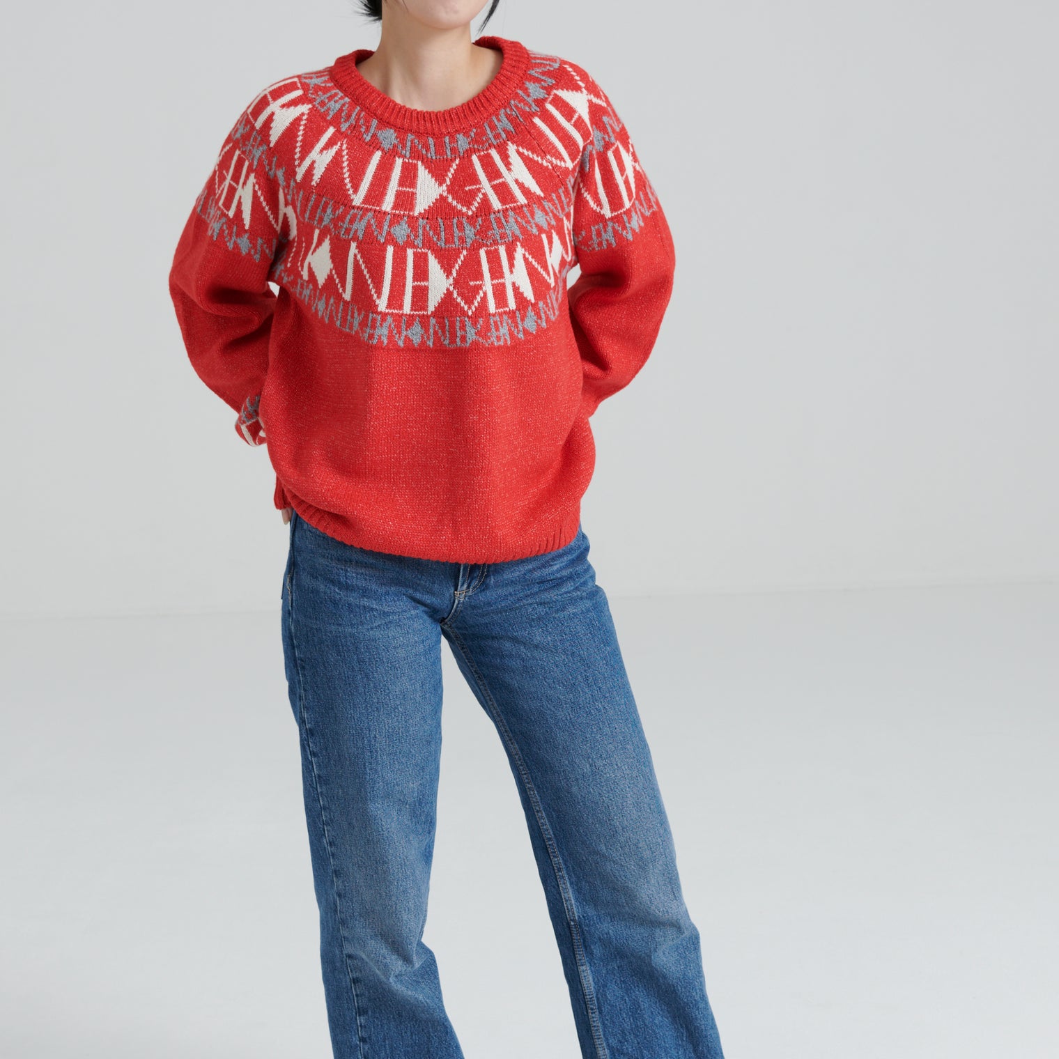 "Knowledge" ニットプルオーバー