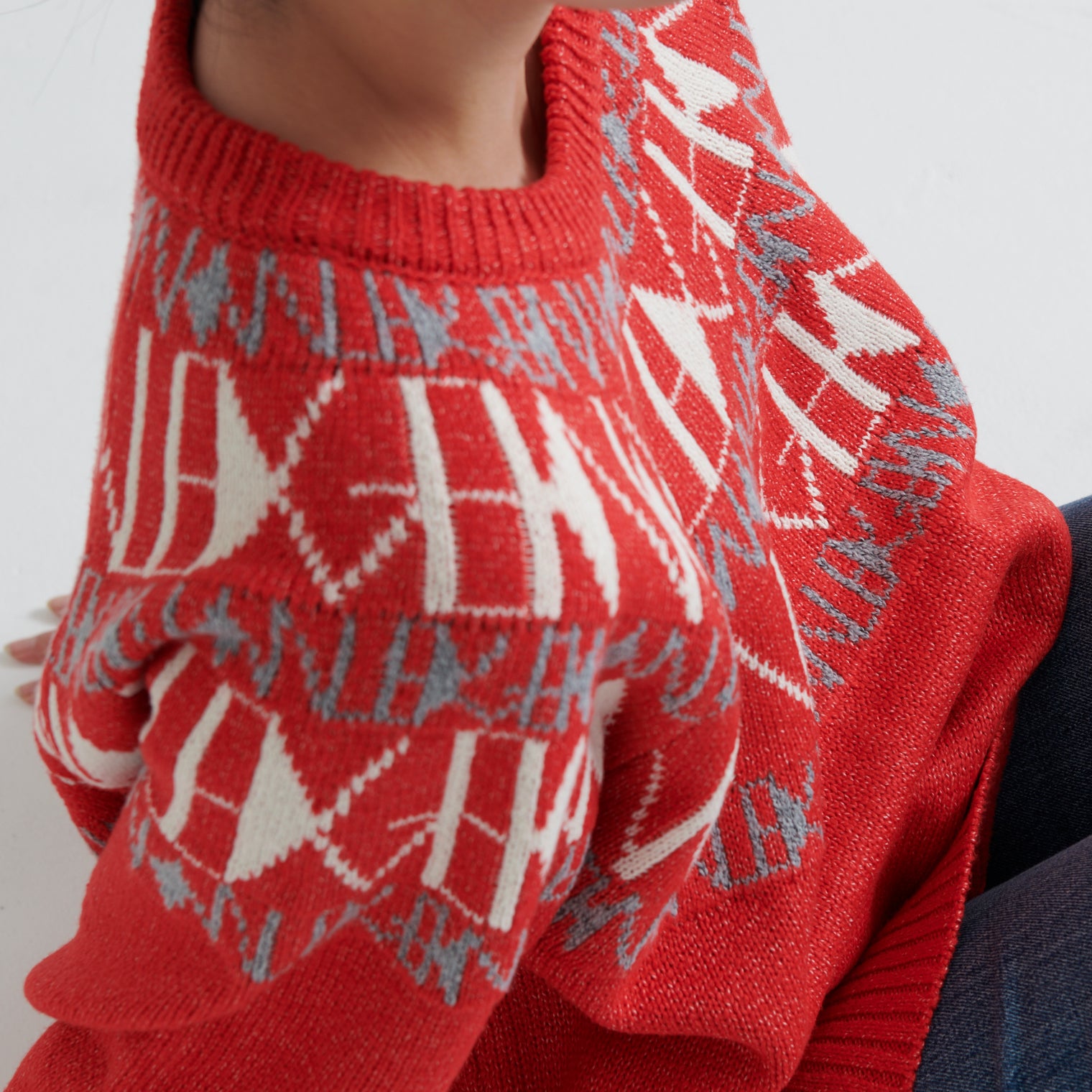 "Knowledge" ニットプルオーバー