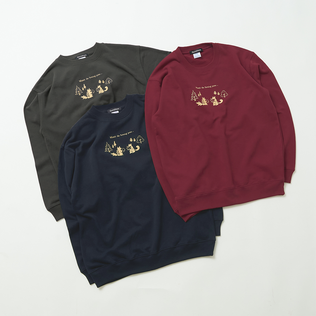 "ギザギザのくるみを食べるリス" 構文木スウェット (企画:東言) バーガンディ レッド ネイビー ダークグレー 言語学 構文解析 QuizKnock クイズノック 秋冬 レディース メンズ 人気 おしゃれ 20代 30代 - QurioStore QurioS