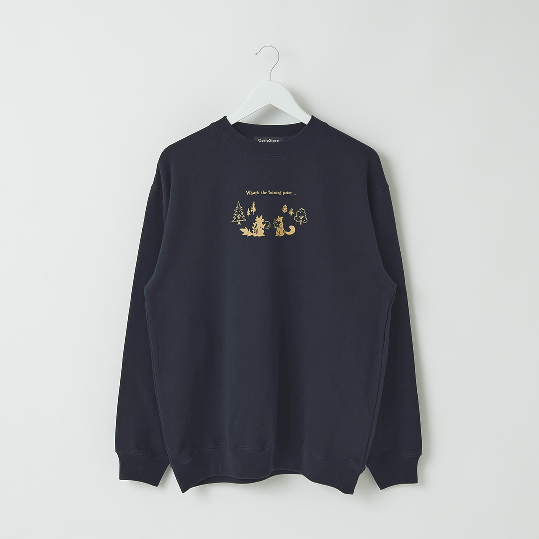 "ギザギザのくるみを食べるリス" 構文木スウェット (企画:東言) バーガンディ レッド ネイビー ダークグレー 言語学 構文解析 QuizKnock クイズノック 秋冬 レディース メンズ 人気 おしゃれ 20代 30代 - QurioStore QurioS