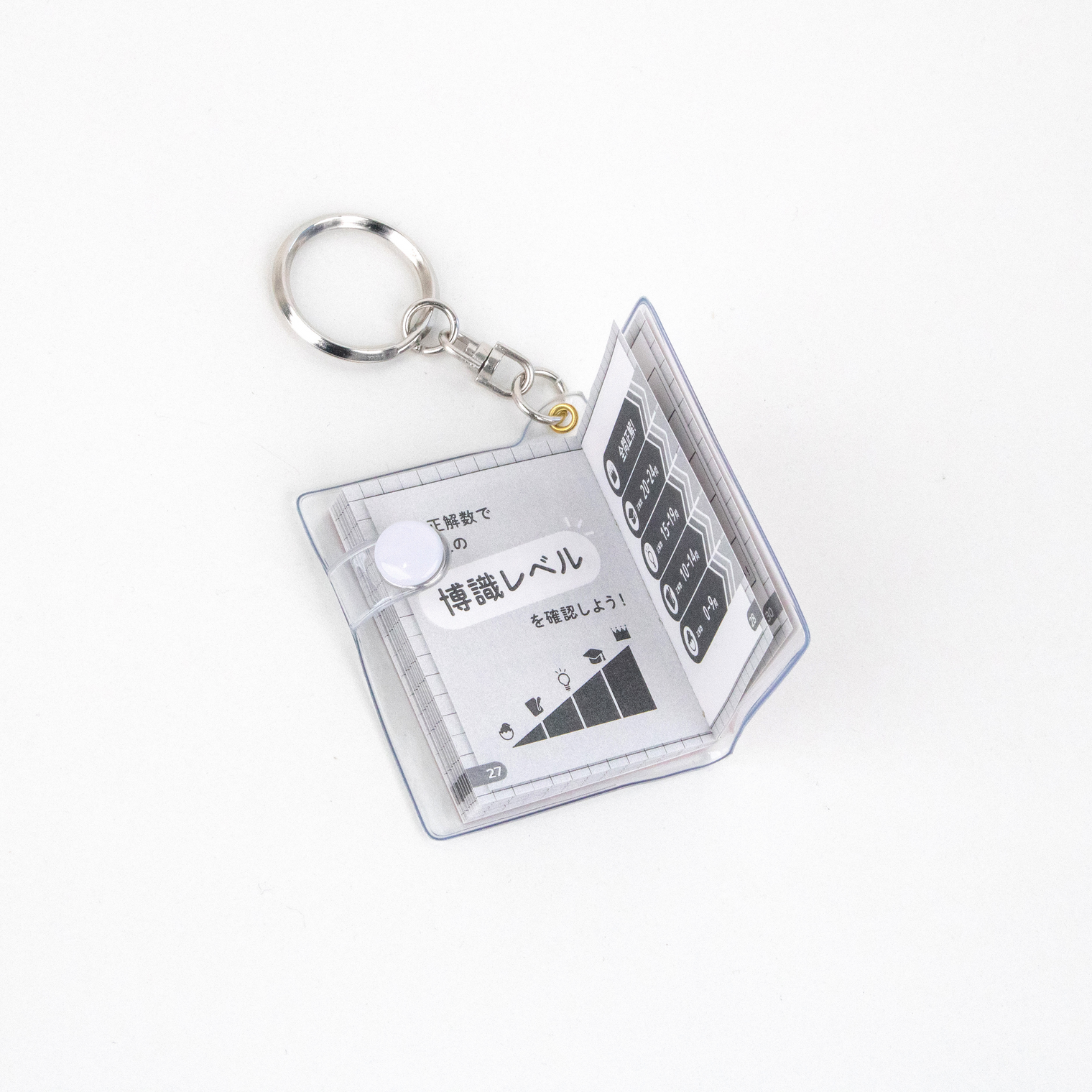 QuizKnock クイズ豆本キーホルダー レッド クイズ キーチェーン 問題集 キーホルダー クイズノック グッズ - QurioStore QuizKnock