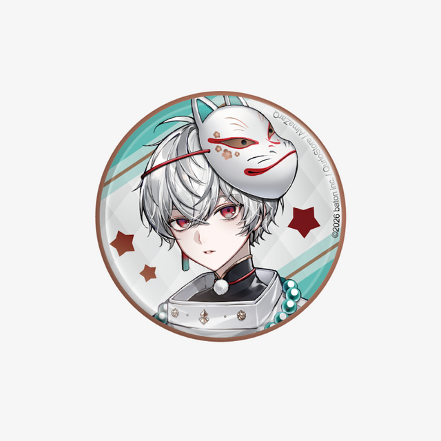 【(Re)Starter Goods】狐灯魂文字麿 缶バッジ イエロー 缶バッジ V Tuber アルマザーク あるまざーく グッズ - QurioStore AlmaZarQ