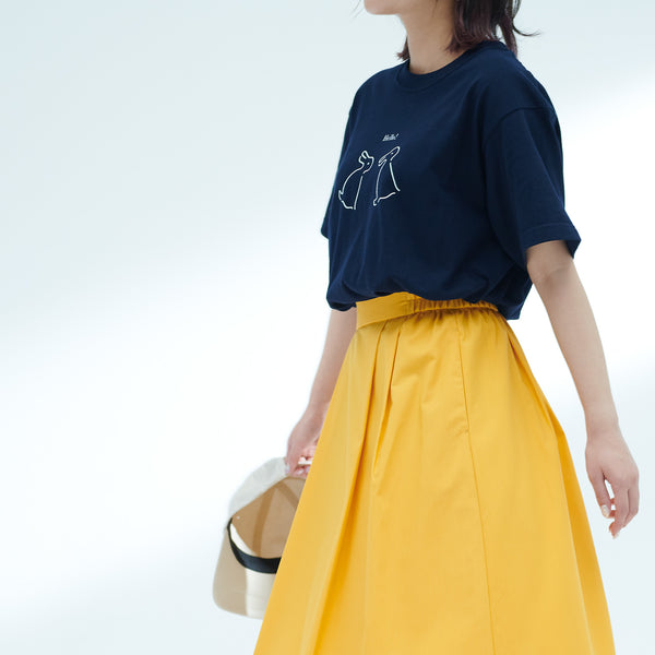 "Same?" Tシャツ ネイビー 哲学 多義図形 錯視 ウサギ アヒル - QurioStore QurioS